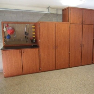 wooden cabinets