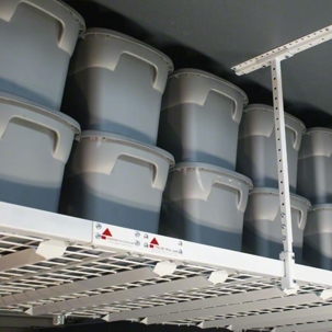 white Husky Adjustable Height Garage Overhead Ceiling Storage Rack