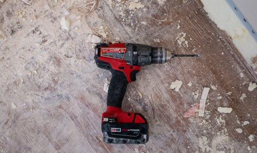 red cordless drill