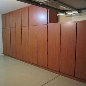 built-in wooden cabinets