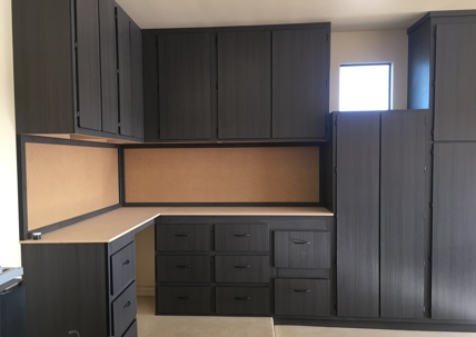 custom dark-colored cabinets